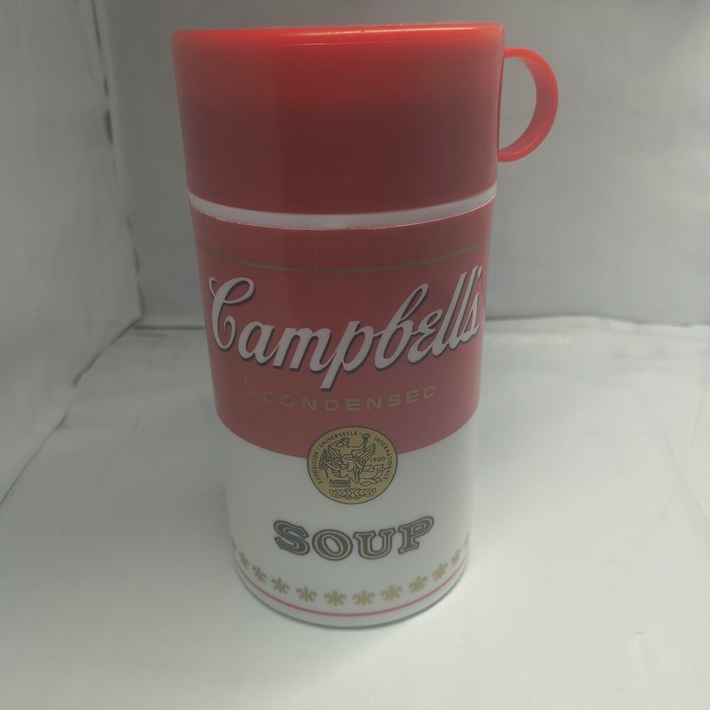 1998 Vintage Campbell's Soup 6" Thermos 11oz Screw Down Lid